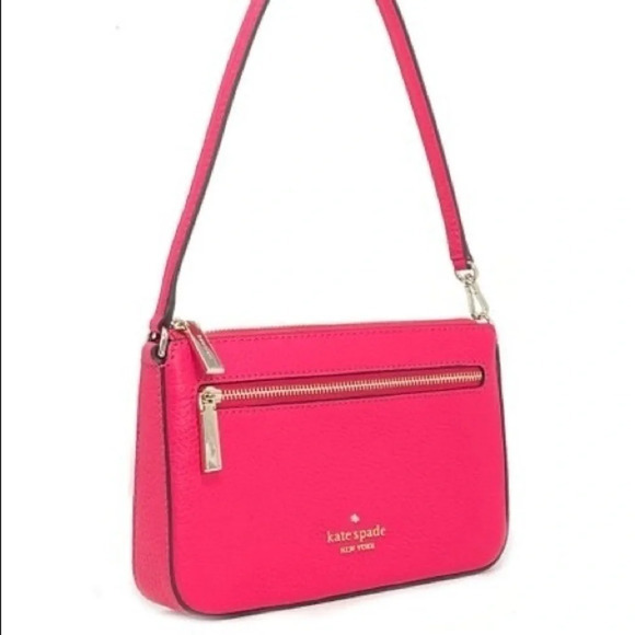 kate spade Handbags - Kate Spade New York Pink Pebbled Leather Convertible Shoulder Bag NWT